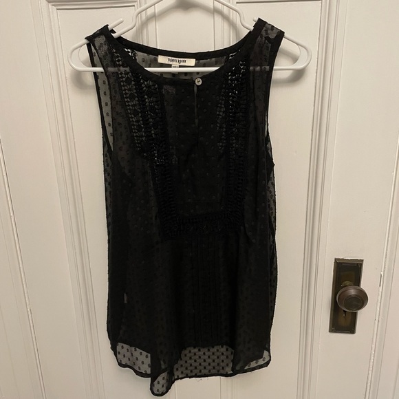 Black shear Daniel Rain blouse - Picture 1 of 4